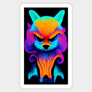 Smirking Fox - Psychedelic Sticker